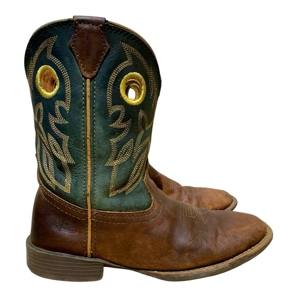 Boys Justin Boot Co Bowline Western Core Square Toe Boots Size 5D - Picture 1 of 7